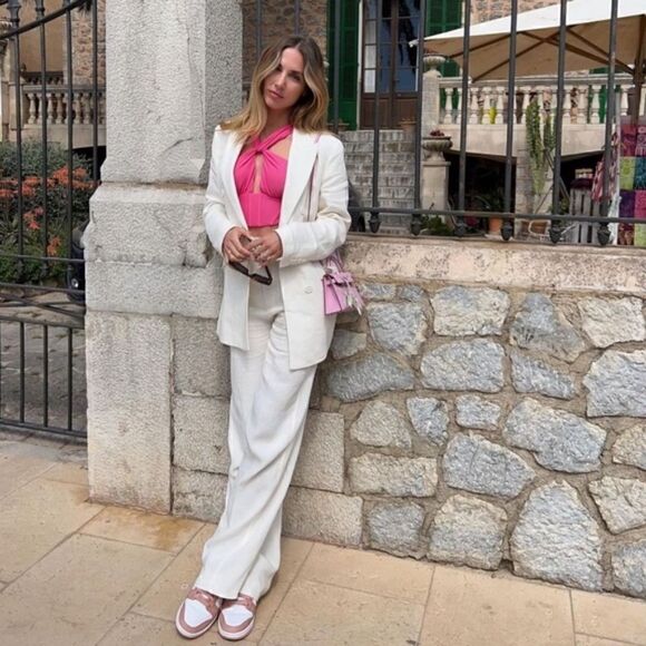 ZARA RUSHED CORSET BUSTIER TOP PINK SHEER MESH TULLE - Picture 16 of 16